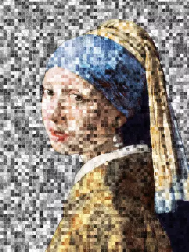 MondiLab Girl pearl earring - Pixels  (102701)