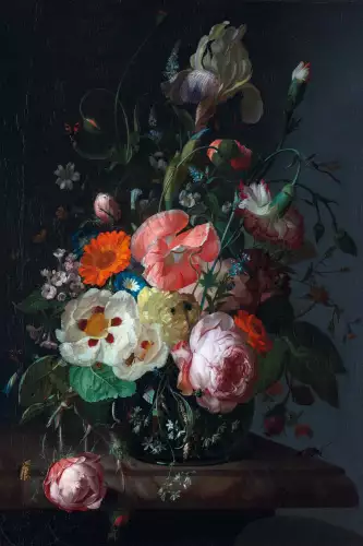 MondiLab Still life flowers on marble  (102900)